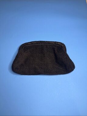 1950s Vintage Corde Bead Black Beaded Evening Clutch Bag - Women Accessories